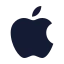 Apple icon with solid rounded style