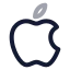 Apple icon with twotone rounded style