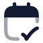 Appointment icon with bulk rounded style