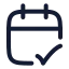 Appointment icon with stroke rounded style