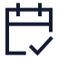 Appointment icon with stroke sharp style