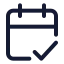 Appointment icon with stroke standard style