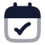 Appointment icon with bulk rounded style