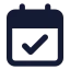 Appointment icon with solid standard style