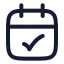Appointment icon with stroke rounded style