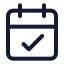 Appointment icon with stroke standard style