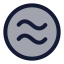 Approximatelyequalcircle icon with duotone rounded style