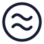 Approximatelyequalcircle icon with stroke rounded style