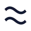 Approximatelyequal icon with solid sharp style