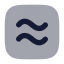 Approximatelyequalsquare icon with bulk rounded style