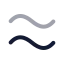 Approximatelyequal icon with twotone rounded style