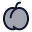 Apricot icon with duotone rounded style
