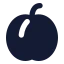 Apricot icon with solid rounded style