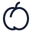 Apricot icon with stroke sharp style