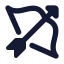 Archer icon with solid rounded style