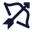 Archer icon with solid sharp style