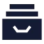 Archive icon with solid sharp style