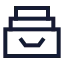 Archive icon with stroke sharp style