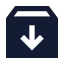 Archive icon with solid sharp style
