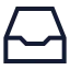 Archive icon with stroke sharp style