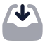 Archivearrowdown icon with bulk rounded style