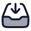 Archivearrowdown icon with duotone rounded style