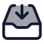 Archivearrowdown icon with duotone standard style