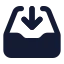 Archivearrowdown icon with solid standard style