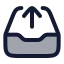 Archivearrowup icon with duotone rounded style