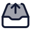 Archivearrowup icon with duotone standard style