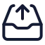 Archivearrowup icon with stroke standard style
