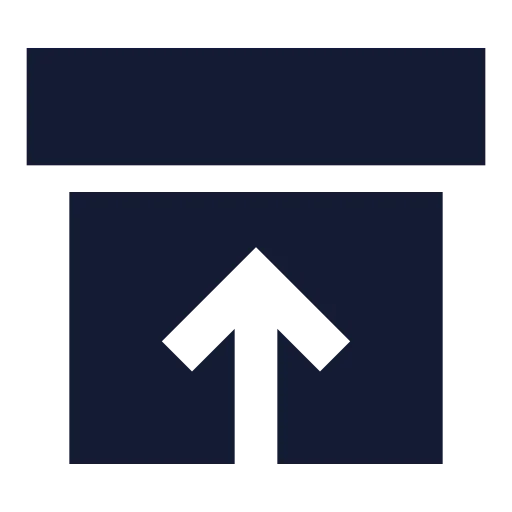 Archive Restore Icon in Solid Sharp style