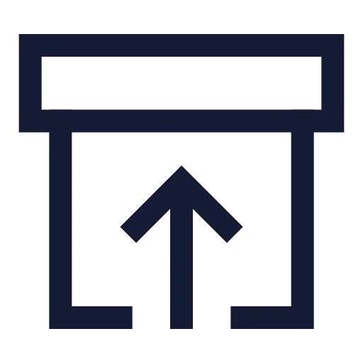 Archive Restore Icon in Stroke Sharp style