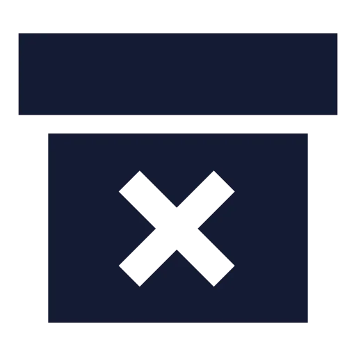 Archive X Icon in Solid Sharp style