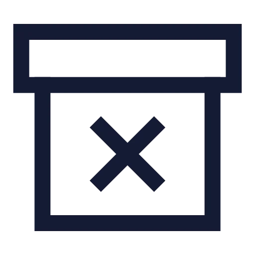 Archive X Icon in Stroke Sharp style