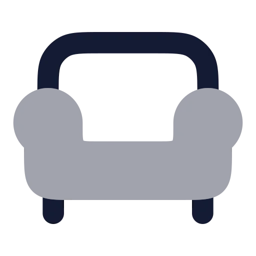 Armchair Icon in Bulk Rounded style