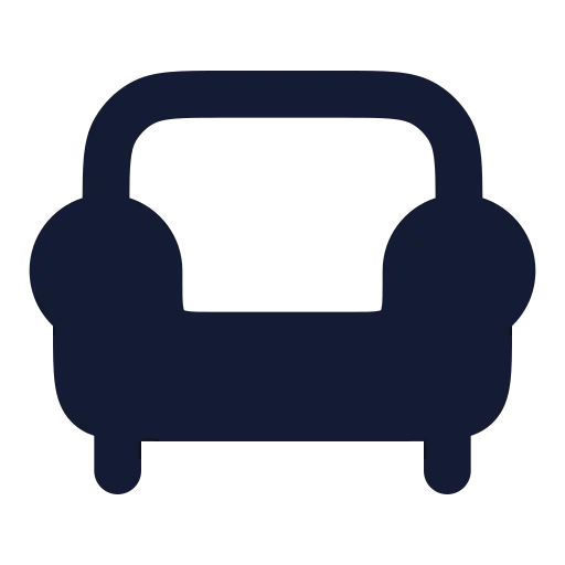 Armchair Icon in Solid Rounded style