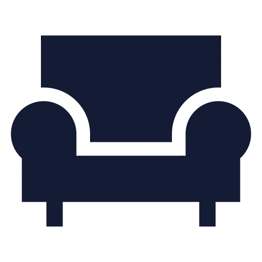 Armchair Icon in Solid Sharp style