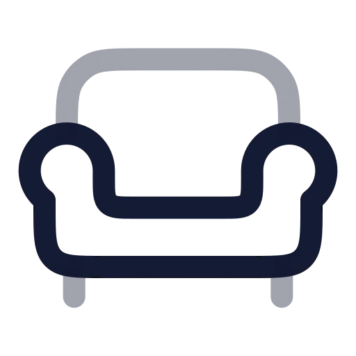 Armchair Icon in Twotone Rounded style