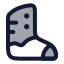 Armoredboot icon with duotone rounded style