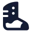 Armoredboot icon with solid standard style
