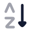 Arrangebylettersaz icon with bulk rounded style