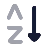 Arrange By Letters A Z icon preview