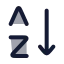 Arrangebylettersaz icon with duotone rounded style