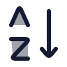 Arrange By Letters A Z icon preview