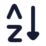 Arrange By Letters A Z icon preview