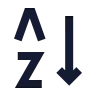 Arrange By Letters A Z icon preview