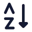 Arrangebylettersaz icon with solid standard style