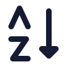 Arrange By Letters A Z icon preview