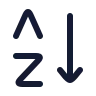 Arrange By Letters A Z icon preview